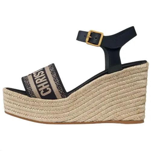 DIOR Dway One Strap Sandals 9.5cm Women's Dark Blue