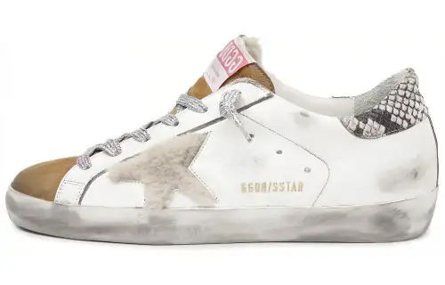 Golden Goose Super Star Skateboard Shoes Women's Low Top Gray White