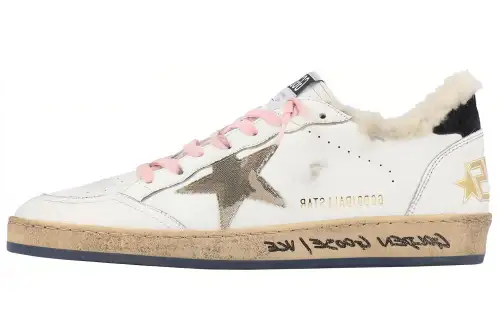 Golden Goose Ball Star Stylish Skateboarding Shoes Men's White
