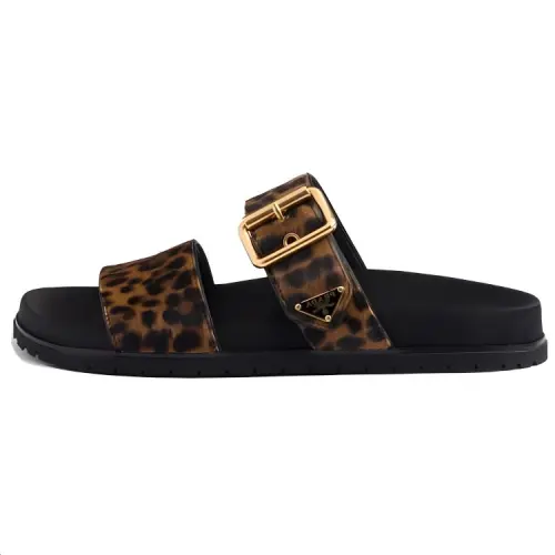 PRADA Slide Slippers Women's Brown