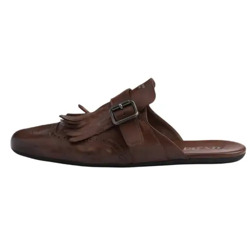 PRADA No Special Function No Special Function Closed Toe Slippers Men's Brown