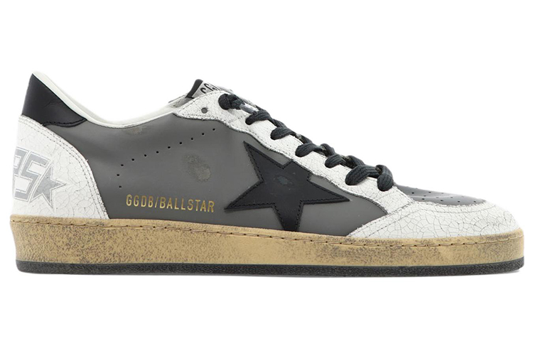 Мужские кеды Golden Goose Ball Star (серо-белые) — фото 2