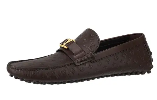 LOUIS VUITTON Hockenheim Gommino Loafers Men's Brown