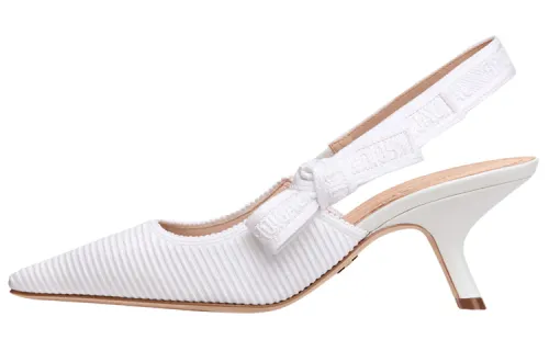 DIOR J'Adior Irregular Heel High Heels 6.5cm Women's White