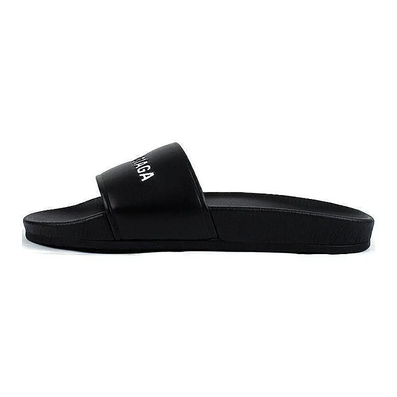 Balenciaga Pool Slides 'Black White' Women's