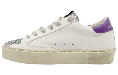 Golden Goose Hi Star Leather Fashion Trend Low top Skateboard Shoes Women's White