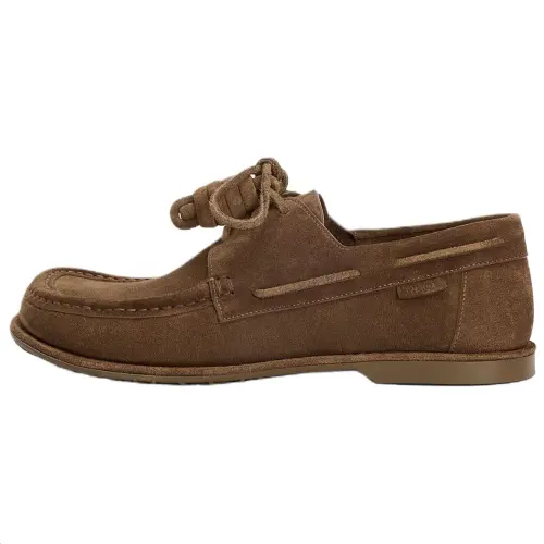 LOEWE Campo Cow Leather Casual Shoes Men's Brown
