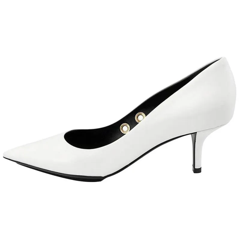 Burberry Aubri Slim Heel High Heels Women's White