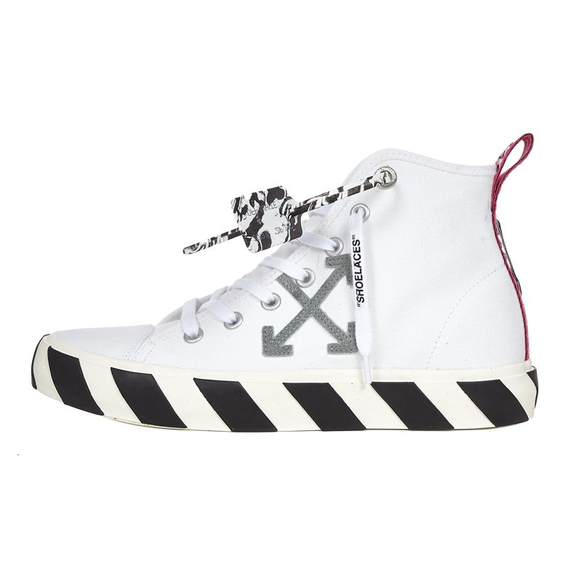 Мужские кеды OFF-WHITE Vulcanised Mid-top (белые)
