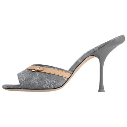 LOUIS VUITTON 6AM Quiet Slide Slippers Women's Gray