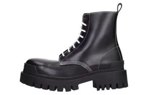 Balenciaga Strike Lace Up Boots 'Black' Women's