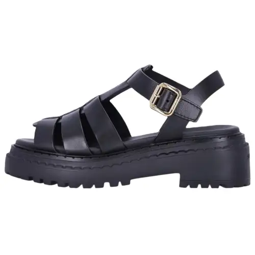 PRADA Leather Roman Sandals Women's Black