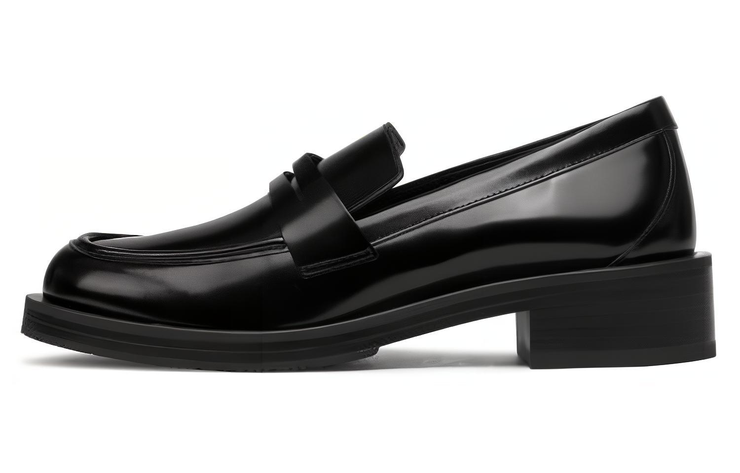 Stuart Weitzman/SW Cow Leather Loafers Women's Black