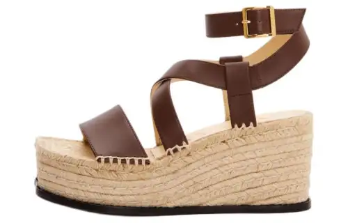 LOEWE Petal One Strap Sandals 4.5cm Women's Brown