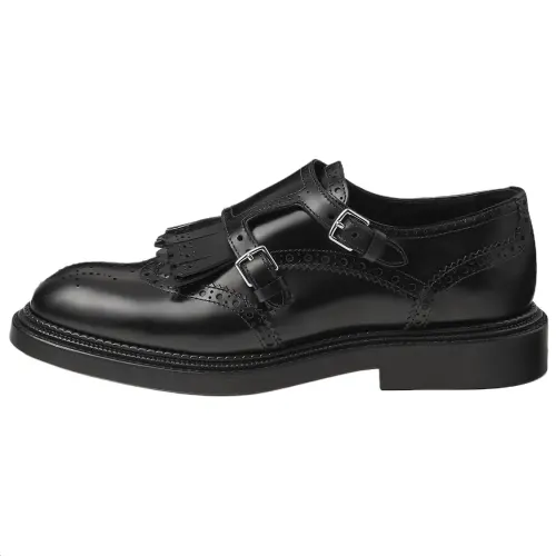 HERMES Lord Calfskin Casual Shoes 2.5cm Women's Black