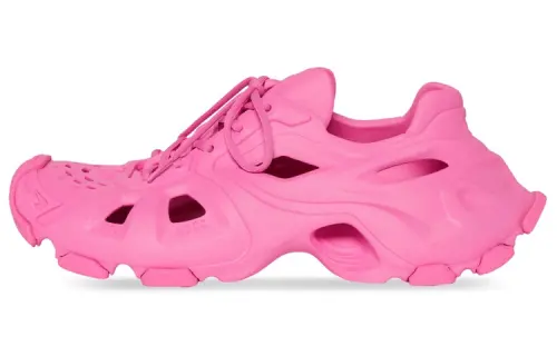 Balenciaga Rubber Lace Up Sports Casual Shoes Women's Pink