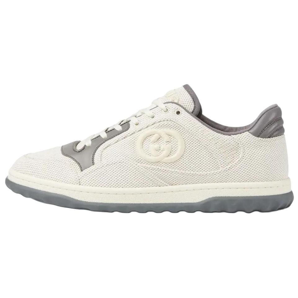 GUCCI MAC80 Leather Low top Skateboard Shoes Men's Beige