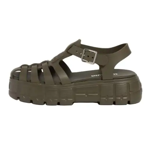 MIU MIU Roman Sandals Women's Army Green
