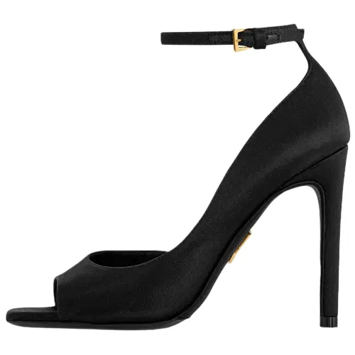 LOUIS VUITTON GALA One Strap Sandals 10.5cm Women's Black