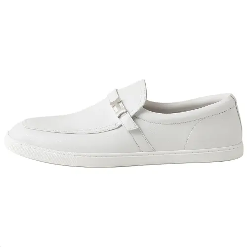 HERMES Like Loafers 1.7CM Men's White