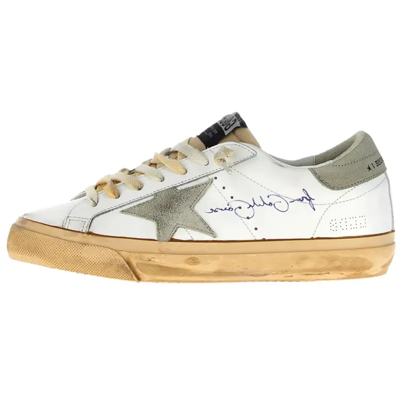Golden Goose Super Star Leather Low top Skateboard Shoes Men's White