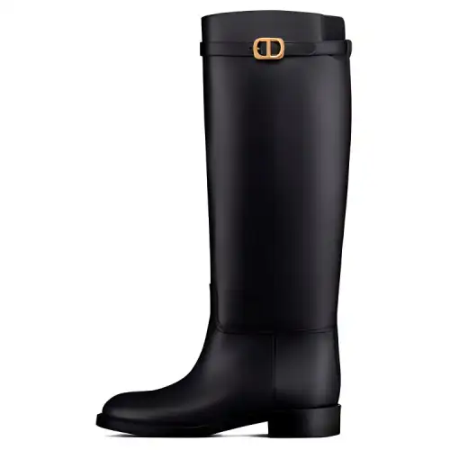 DIOR Empreinte Leather Knee high Boots Women's Black