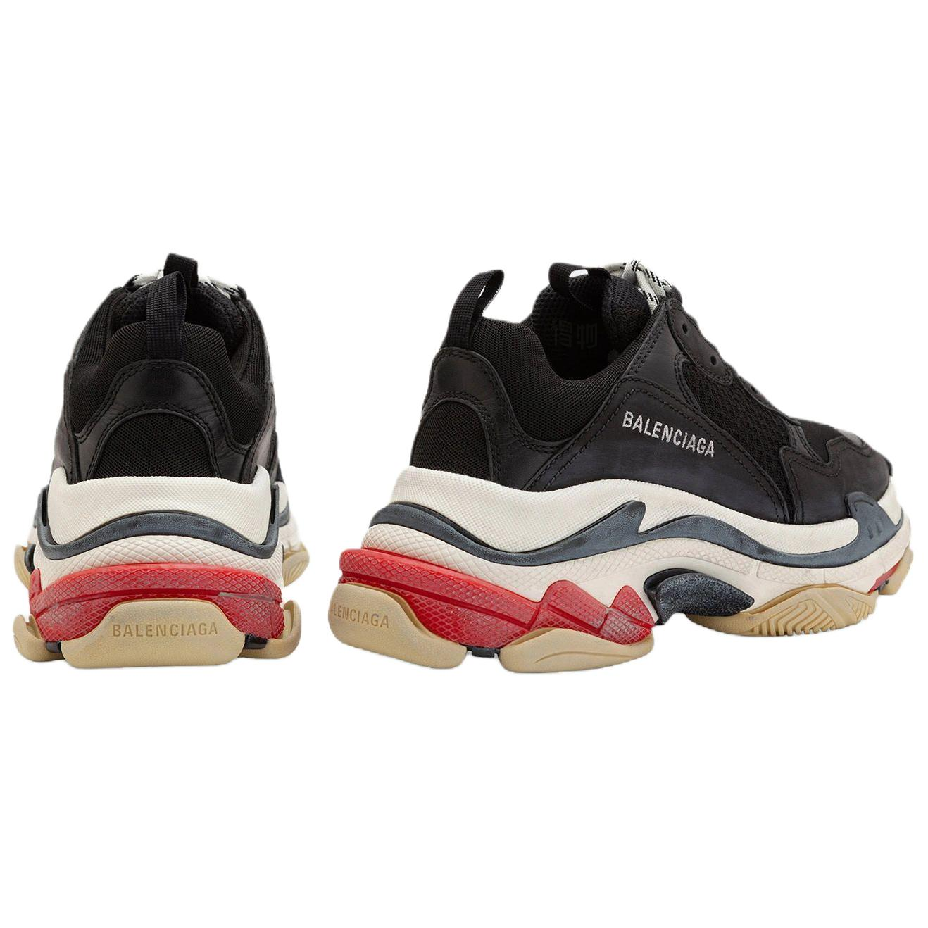 Мужские кроссовки Balenciaga Triple S (черно-красный) — фото 4