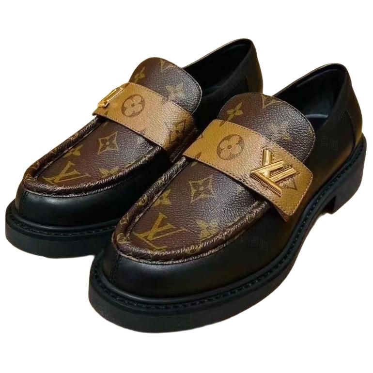 Женские лоферы Louis Vuitton LOUIS VUITTON Academy (черно-коричневый) — фото 3