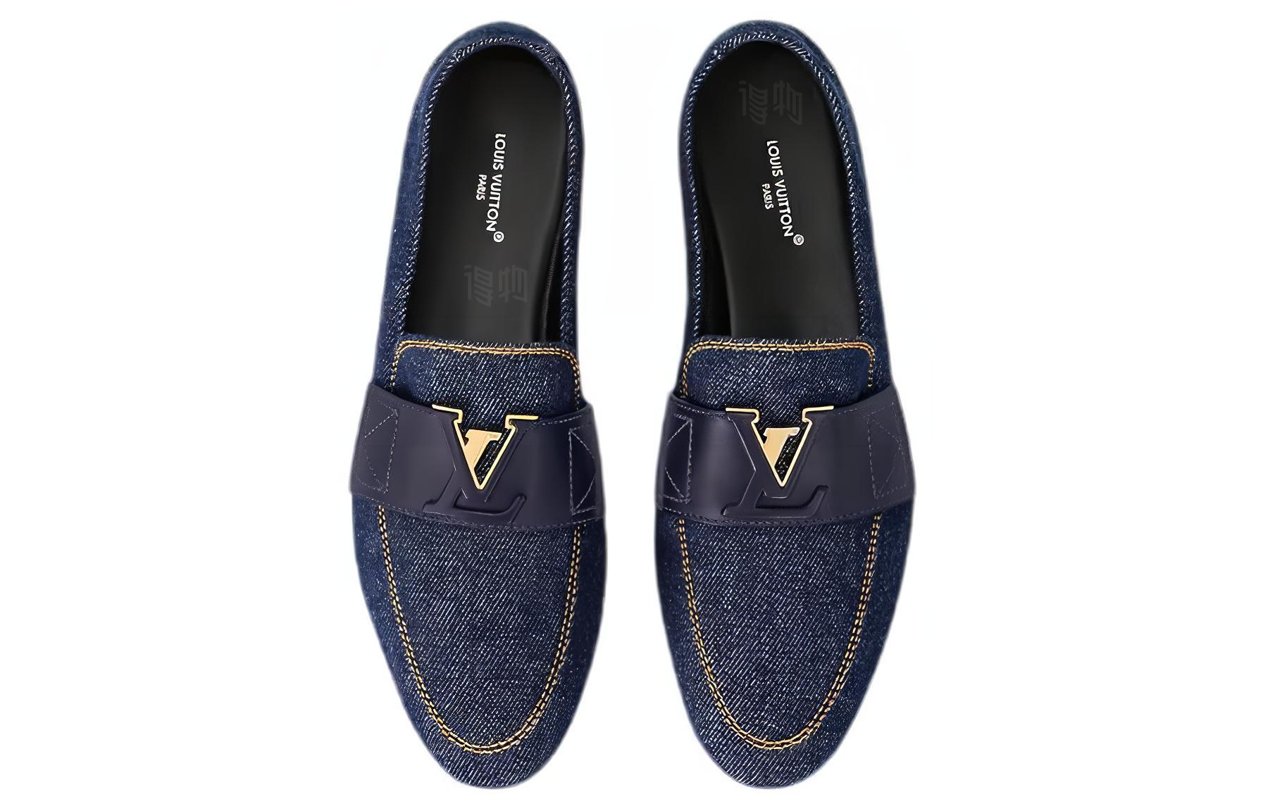 Женские туфли LOUIS VUITTON 1ACH3X (темно-синие) — фото 4