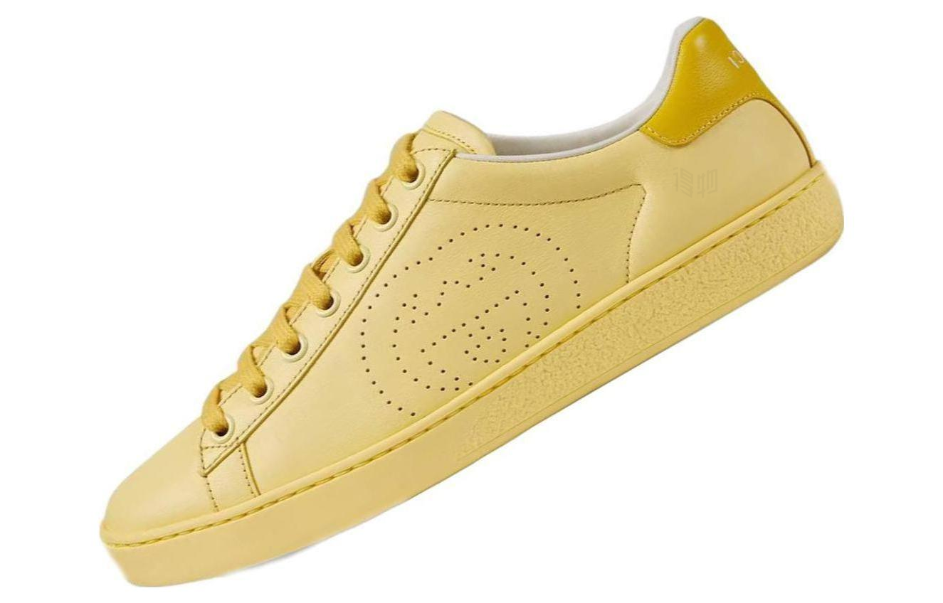 Женские кеды Gucci ACE (желтые) — фото 3
