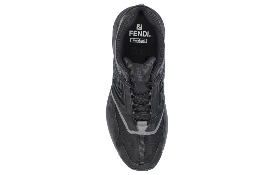 Мужские кроссовки Fendi FF (черные) — фото 5