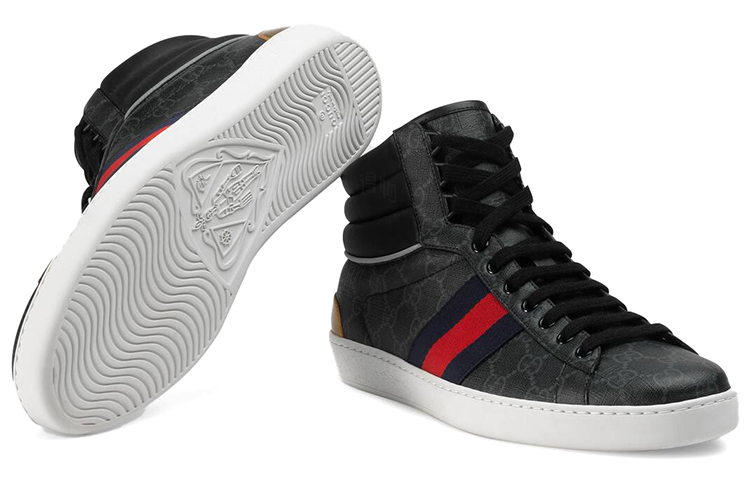 Мужские кеды Gucci ACE (черные) — фото 5