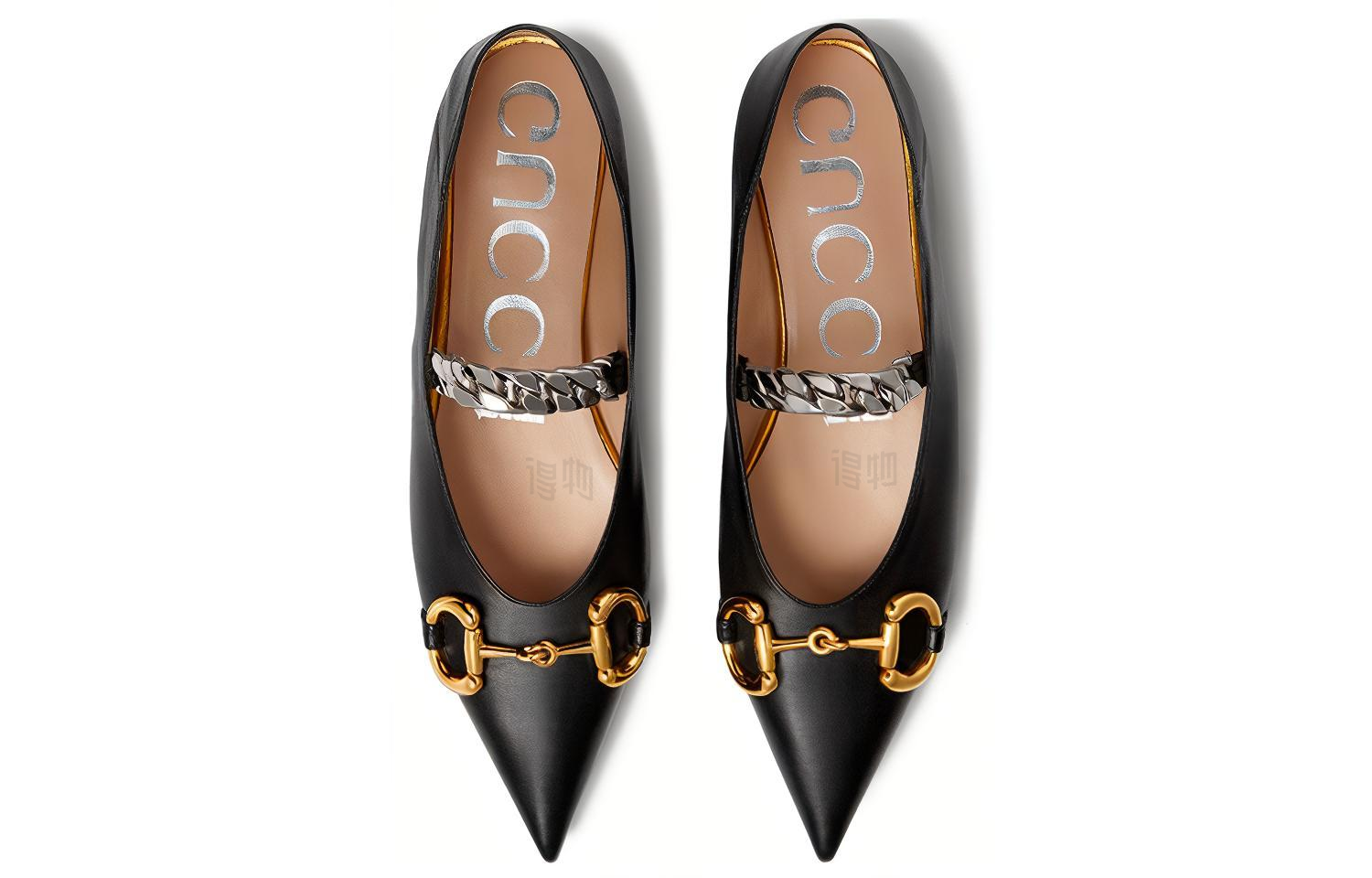 Женские туфли Gucci Horsebit (черные) — фото 3
