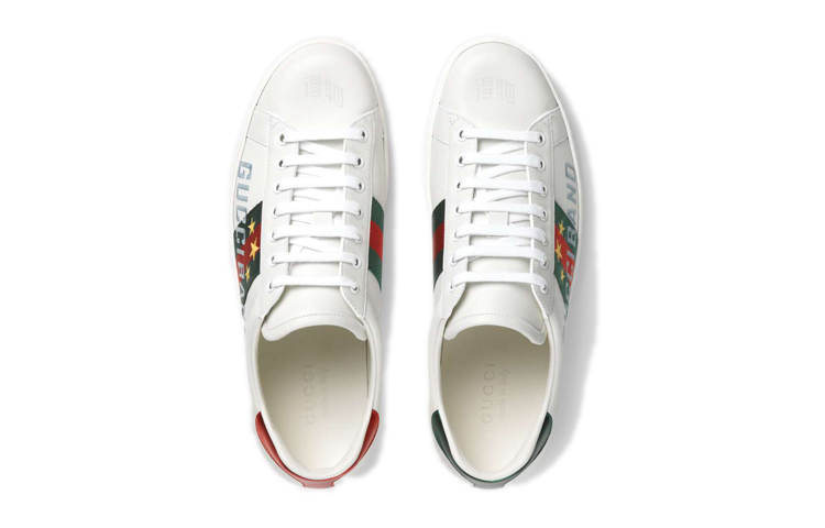 Мужские кеды Gucci Ace Band (белые) — фото 3