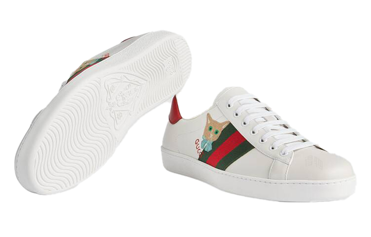 Мужские кеды Gucci ACE (белые) — фото 5