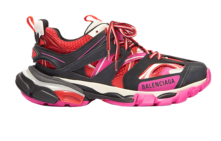 Женские кроссовки Balenciaga Track (черно-розовые) — фото 2