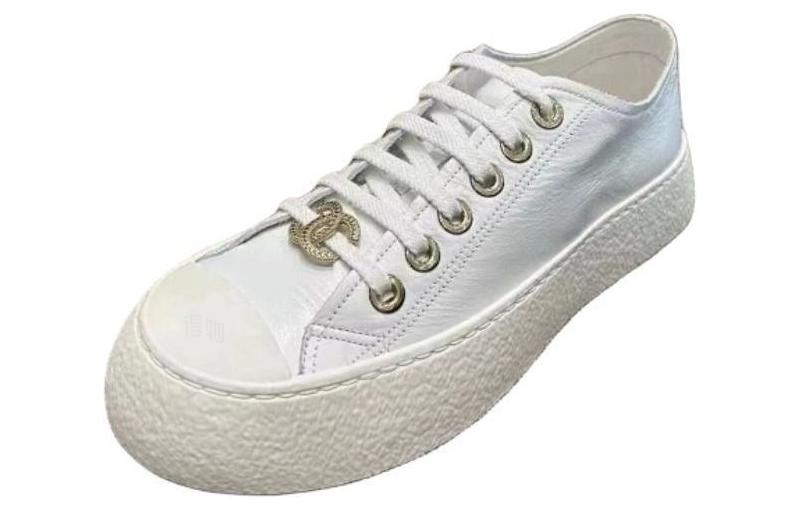 Женские кеды Chanel Platform (белые) — фото 2