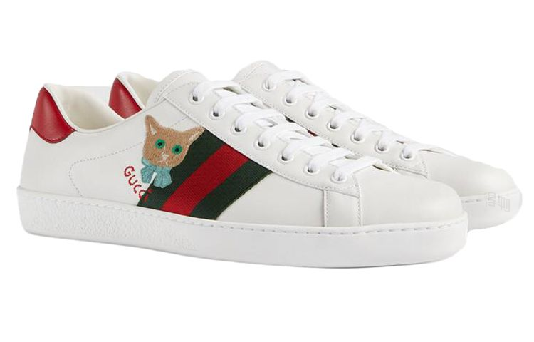 Мужские кеды Gucci ACE (белые) — фото 2