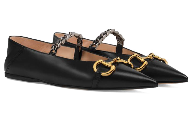 Женские туфли Gucci Horsebit (черные) — фото 2