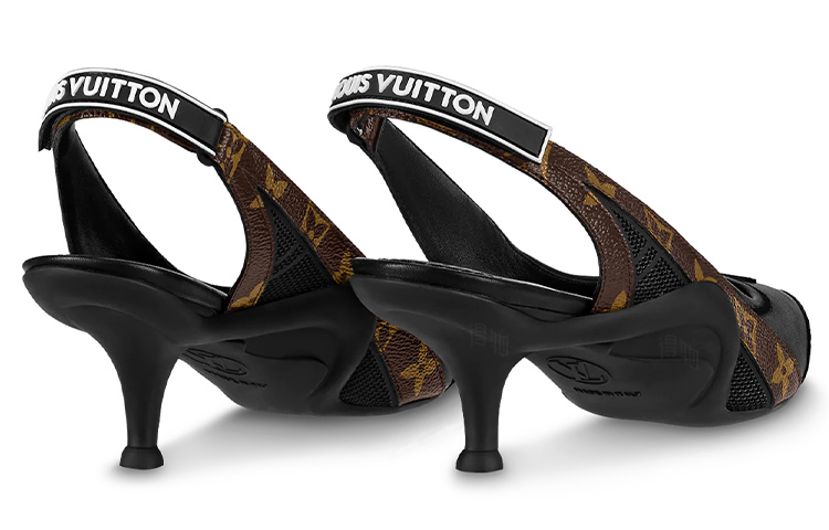 Женские туфли Louis Vuitton 1AADGH (коричнево-черные) — фото 3