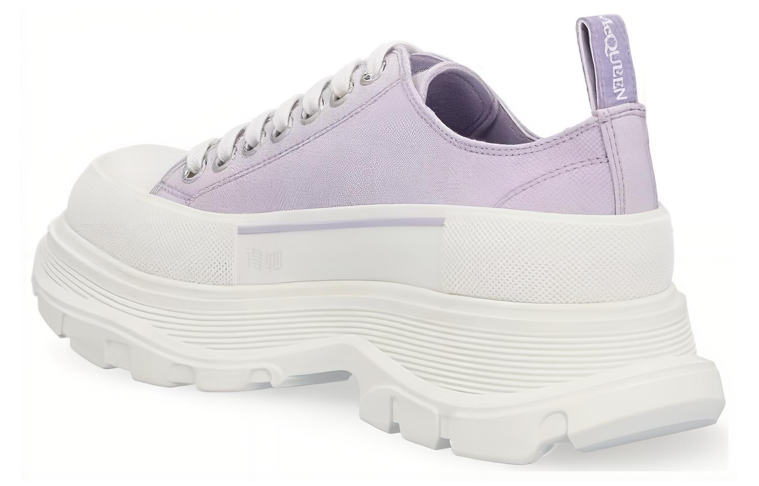 Женские кеды Alexander McQueen Tread Slick (бело-фиолетовые) — фото 4