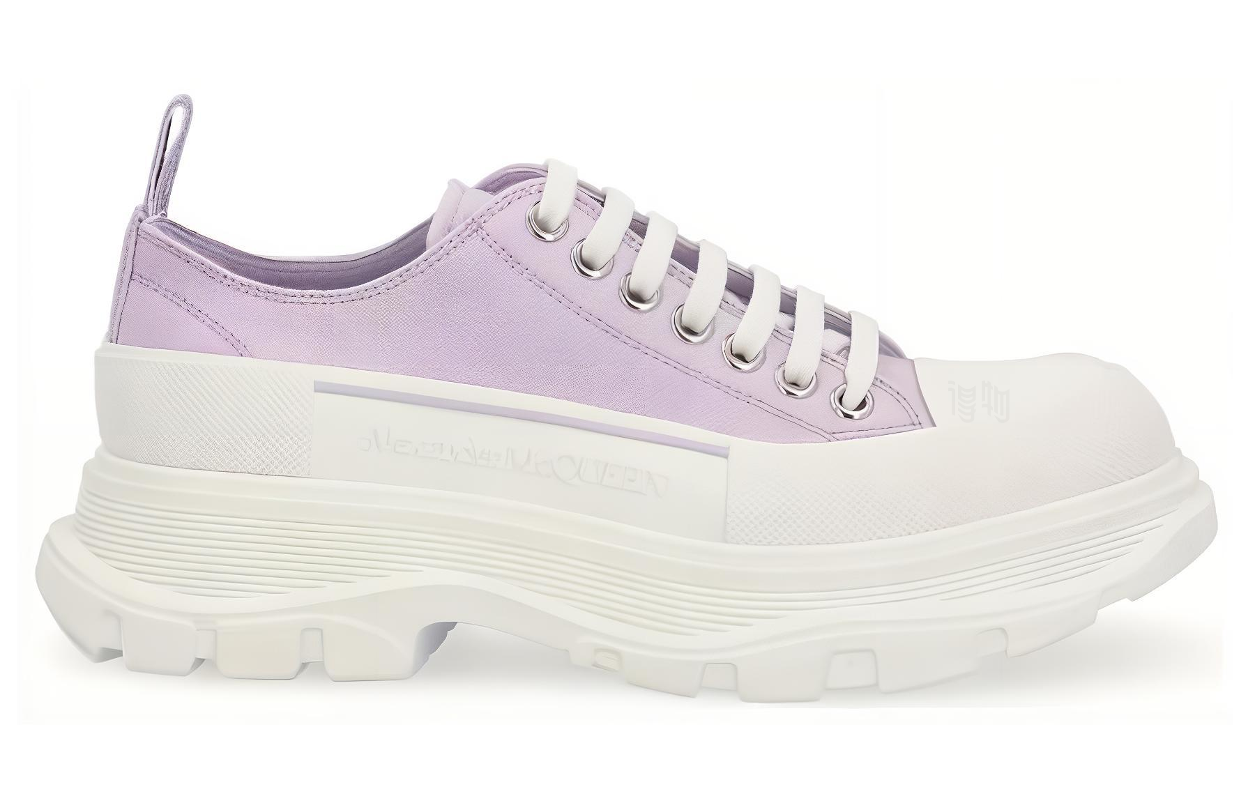 Женские кеды Alexander McQueen Tread Slick (бело-фиолетовые) — фото 2