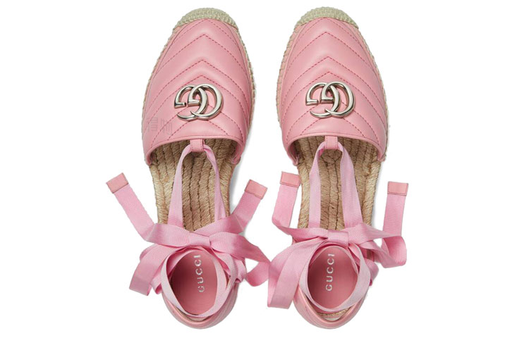 Женские слипоны Gucci (розовые) — фото 3