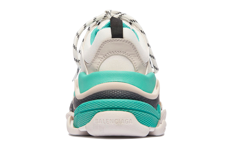 Женские кроссовки Balenciaga Triple S (бело-зеленые) — фото 5