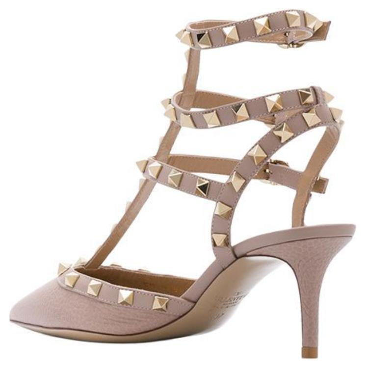 Женские туфли Valentino Rockstud (розовые) — фото 4
