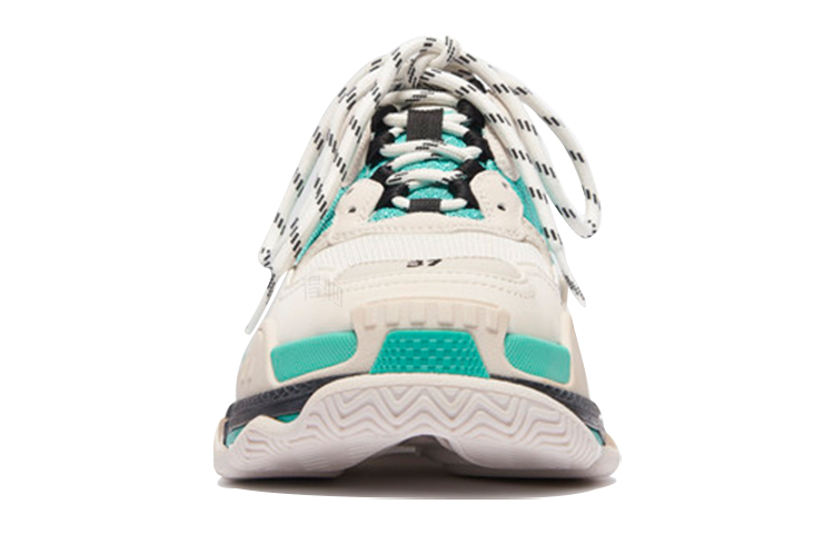Женские кроссовки Balenciaga Triple S (бело-зеленые) — фото 4