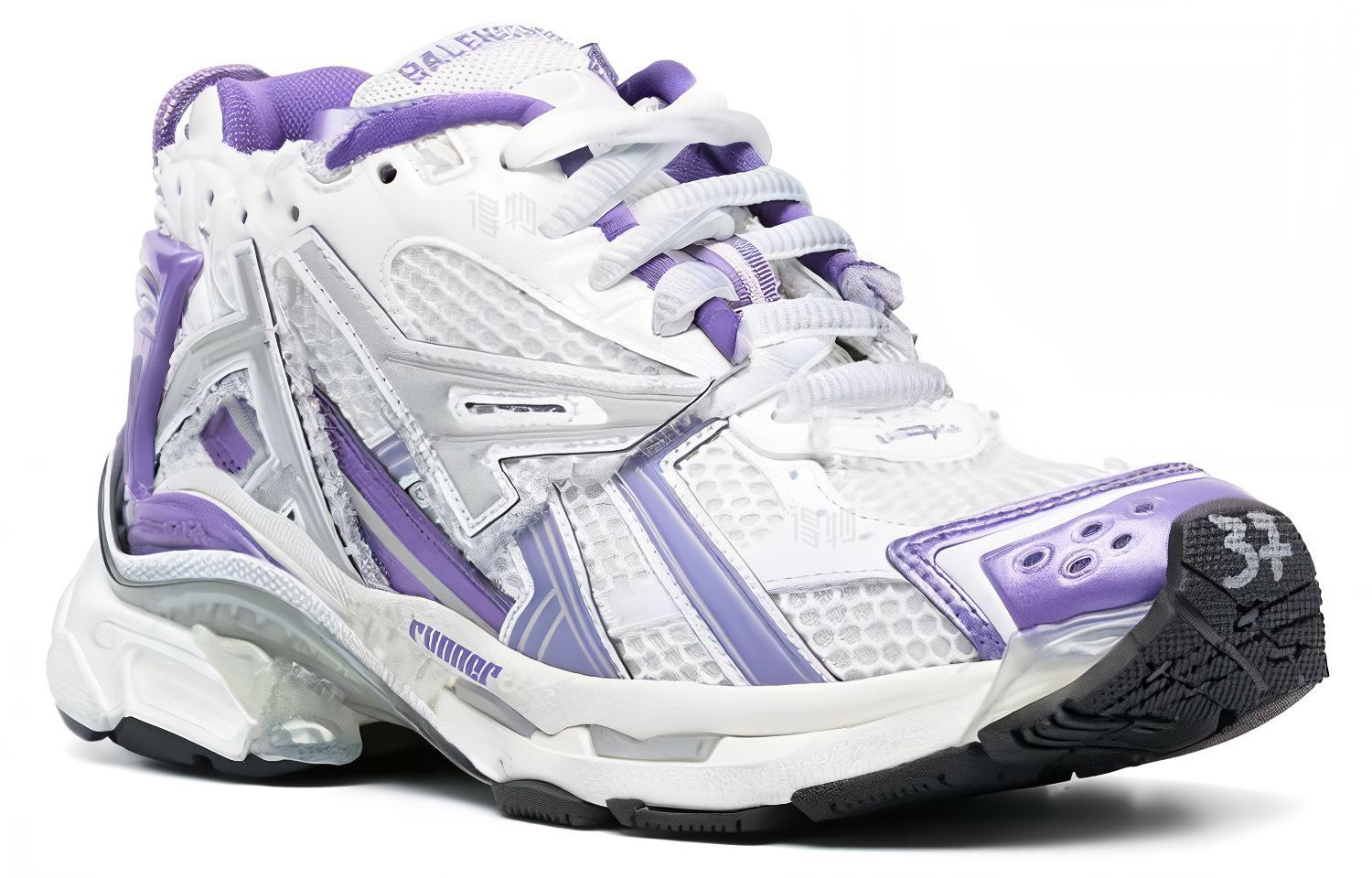 Женские кроссовки Balenciaga Runner (бело-фиолетовые) — фото 2