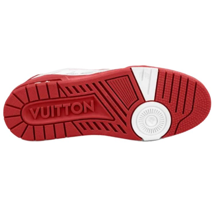 Мужские кеды Louis Vuitton Trainer (бело-красные) — фото 5