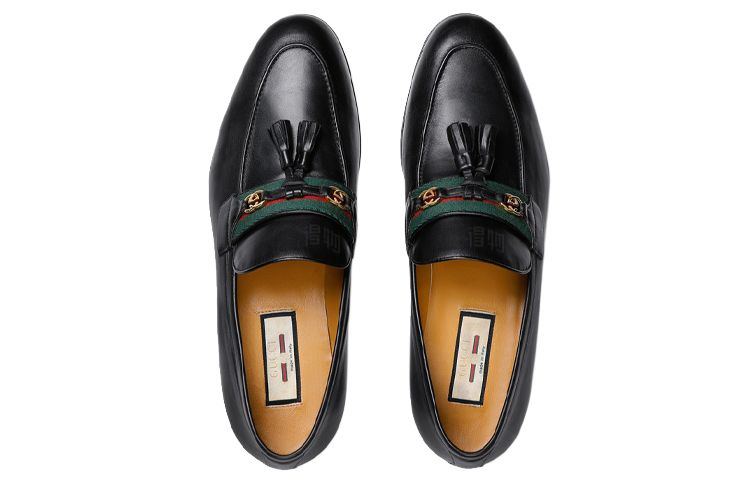 Мужские лоферы Gucci Interlocking G 3.5cm (черные) — фото 4