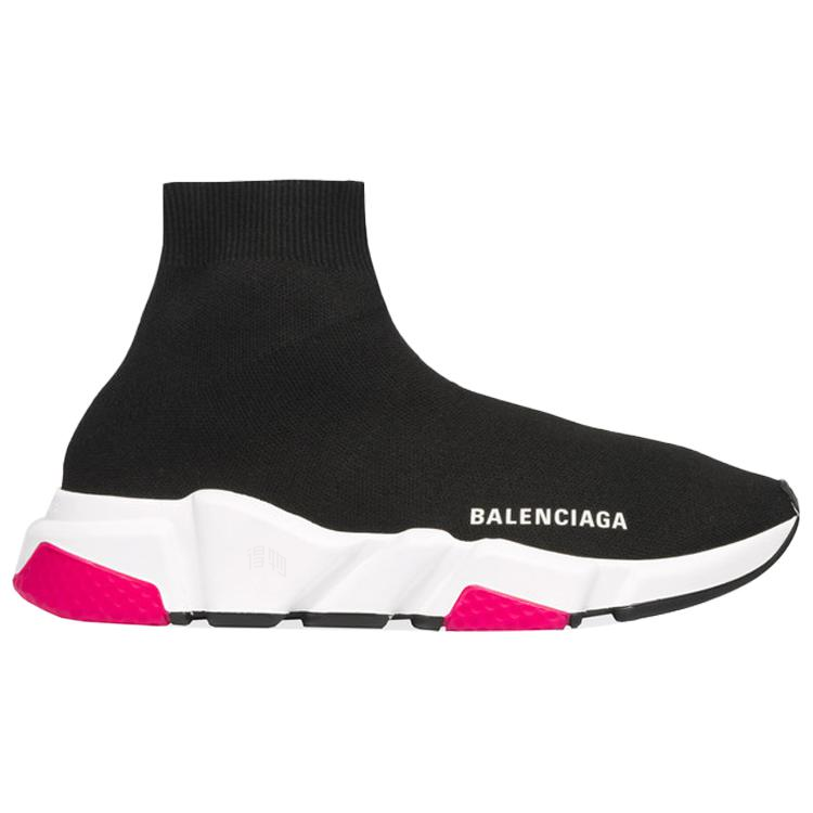 Женские кроссовки Balenciaga Speed (черно-розовые) — фото 2